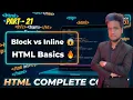 Block Elements vs Inline Elements - The Most Important Concept of HTML in Hindi