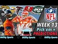 NFL Week 13 Predictions and Pick Em I Picks for every game in the NFL of Week 13