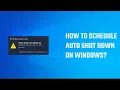 How to Schedule auto shutdown timer on Windows CMD 2023