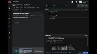 codewars python Unfinished Loop Bug Fixing