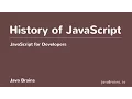 JavaScript for Developers 07 - A Brief History of JavaScript