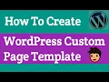 How to Create Custom Page Template in WordPress Step By Step Guide For Beginners in Hindi Urdu