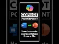 Create PowerPoint from Word document with Microsoft Copilot