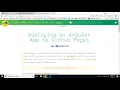 Upload angular webapp on github pages