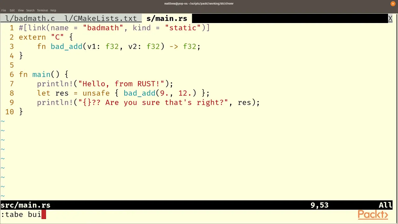 Rust Programming Recipes : Calling C Code from Rust | packtpub.com