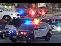 2x CHP Motorcycles and LASD Responding Code 3
