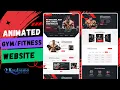 Gym Website Landing Page using HTML CSS JavaScript Animated UI UX Design