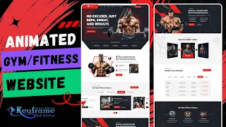 Gym Website Landing Page using HTML CSS JavaScript Animated UI UX Design