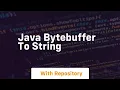 java bytebuffer to string