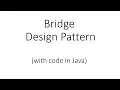 Bridge Design Pattern implementation in Java