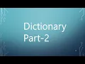 27 - Dictionary Part-2 in Python Arabic