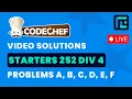 CodeChef Starters 252 Div 4 Solutions - A to F by Vikas TLE Eliminators