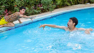 غرقت في المسبح اخويا ملحقنيش 