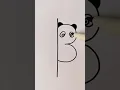 Oso panda dibujo facil de hacer