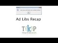 AdLibs Recap for TKP Java