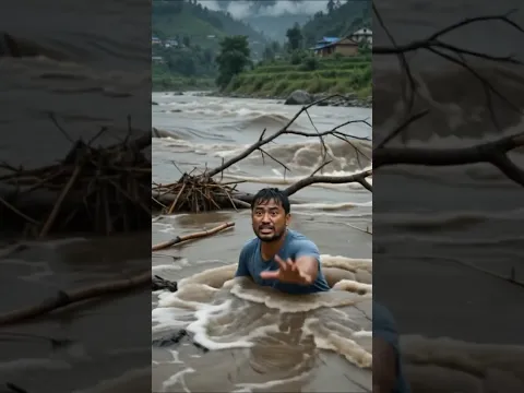Stay Safe 🙏 #shorts #nepal #flood #awareness