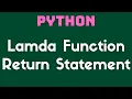 Lamda Function Anonymous Function Return Statement Python Function 12th Computer Science