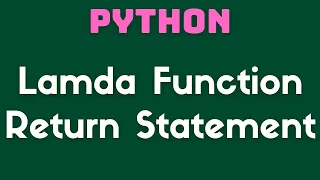 Lamda Function Anonymous Function Return Statement Python Function 12th Computer Science