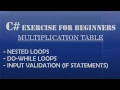 C How to Program Multiplication Table using C Nested Loops Do-While loops and if Statements