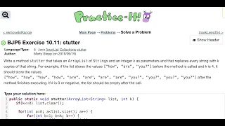 Java Practice It Exercise 10 11 stutter ArrayList collections array list