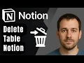 How to Delete a Table in Notion 2025 Step-by-Step Beginner Tutorial