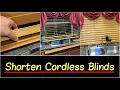 How to Shorten 2 Faux Wood Cordless Blinds How to Shorten Corded Faux Wood Blinds DIY Review