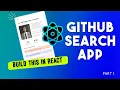 React JS Project GitHub Profile Search App Beginner
