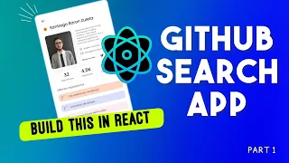 React JS Project GitHub Profile Search App Beginner