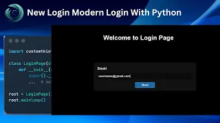 Modern Animated Login Window With Python CustomTkinter