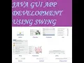 Java Swing First lecture DEvelop GUI application