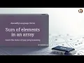 Sum of Elements in an Array Program in 8085 Microprocessor 8085 Assembly Language Tutorial