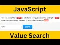 JavaScript - How to Search and Highlight a Value Inside a Text Using JavaScript