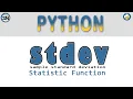 How to write the Statistic function Standard Deviation in Python Step-by-Step Tutorial