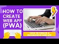 How to create progressive web app PWA