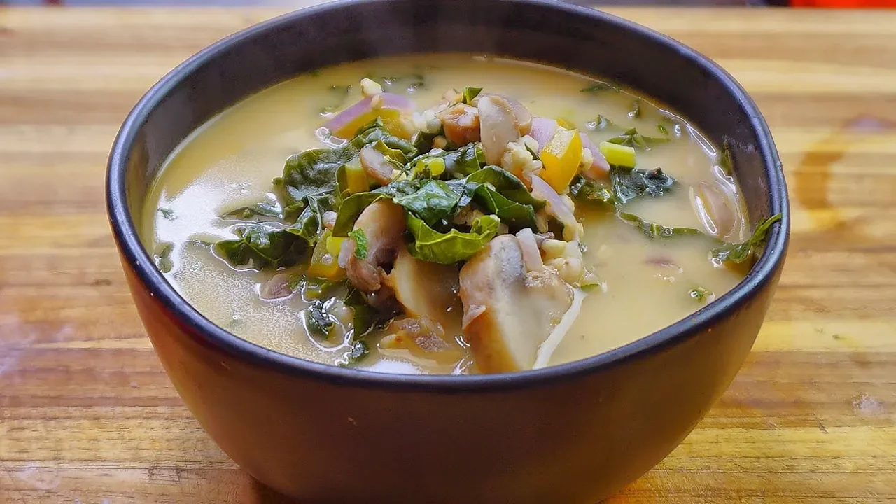 Vegan Cream of  Mushroom Soup - mushroom soup recipe - vegetable soup recipe - soup recipes