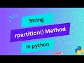 SY rpartition method in python