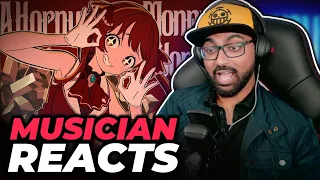 musician reacts to houshou marine original anime mv a horny money world hololive fan reacts 