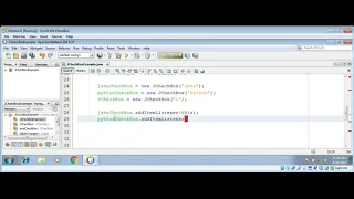 Java Swing JCheckBox ItemListener Example