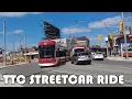 TTC 501 Streetcar Ride from The Queensway King St West to Bathurst Street
