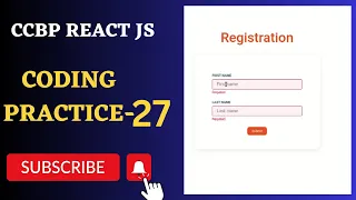 Registration Form Coding Practice 27 REACT JS NxtWave CCBP 4 0
