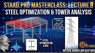 STAAD Pro Steel Optimization Transmission Tower Analysis Lecture 8