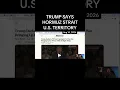 Trump says Hormuz Strait will soon be a U S territory