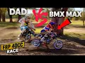 WHO WINS ON THE 300 FRP OGEMAW 40cc Dirtbike IN A Father vs Son Pitbike Race