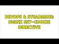 DevOps SysAdmins nginx Set-Cookie directive