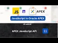 JavaScript in Oracle APEX Oracle APEX JavaScript API 11 English subtitles