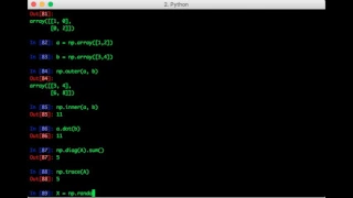 The Numpy Stack in Python - Lecture 9 Other Matrix Operations