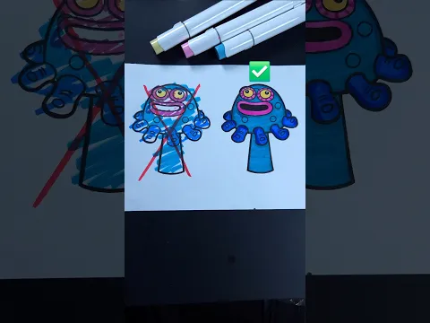 Sprunki OC Toe Jammer  My Singing Monster Wrong❌️ VS Right ✅️ #Art #sprunki