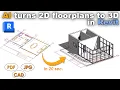 Convert 2D floorplans to a 3D Revit Model | WiseBIM AI for Autodesk Revit Tutorial