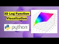 3D Log Function Visualization in Python