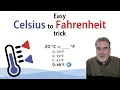 Easy Celsius to Fahrenheit Trick